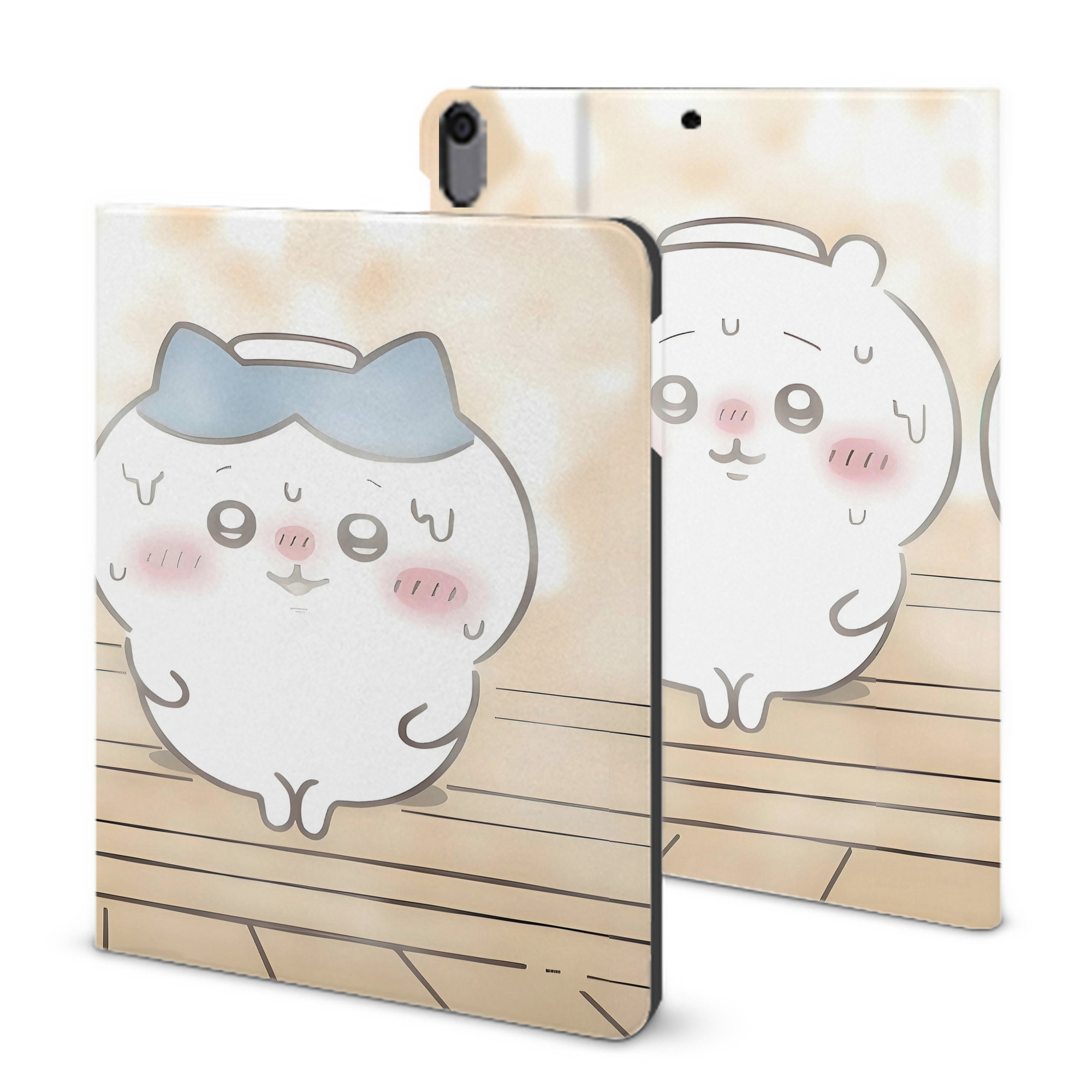 （画像用） ちいかわ Chii-kawa IPad ケース ブック型 PUレザー TPU 耐衝撃 軽量 薄型 ペン収納なし 全面保護 IPad 各モデル対応